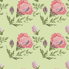Roses Pattern.Flowers. Vector seamless background.Seamless pattern can be used for Wallpaper, patterned fills, web page background,surface texture.