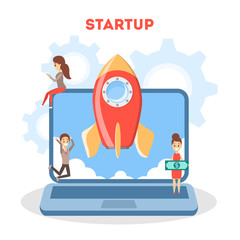 Startup concept. Business development. Testing and marketing