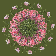 Colorful pattern.Ornament. Mandala flower. Round pattern. Flowers. Mandala. T-shirt print.Vector illustration.