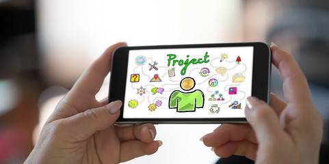 Project concept on a smartphone