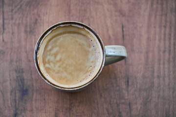 Coffee mug on the table