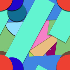 Flat material design - Creative vector trend seamless