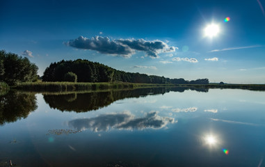 Lake with the reflection