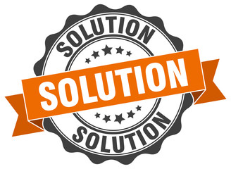 solution stamp. sign. seal