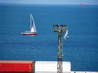 Panorama of the port area