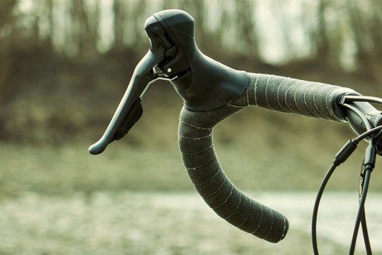 Gravel Bike Close Up ,  Steering Wheel