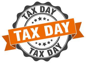 tax day stamp. sign. seal