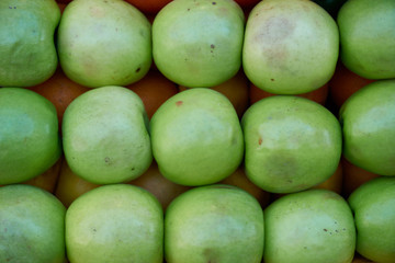 Green apples background