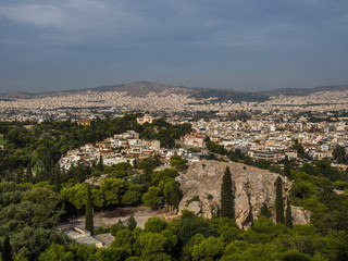 Fototapeta na wymiar The cityscape from Acropolis