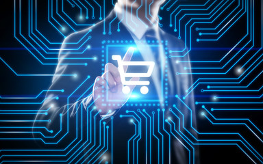 Add To Cart Internet Web Store Buy Online E-Commerce concept