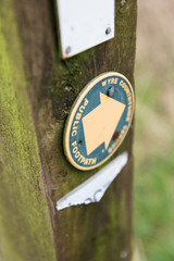 Tramper trail countryside walk marker point.  countryside path guiding. tramper navigation.
