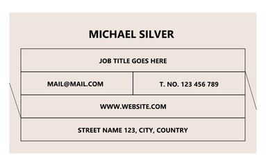 Minimalistic business card template set vector