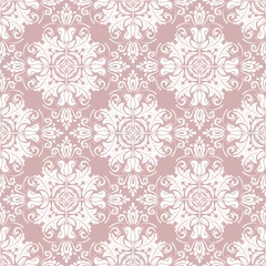 Fototapete Orient vector classic pattern. Seamless abstract background with vintage elements. Orient purple and white background. Ornament for wallpaper and packaging © Fine Art Studio