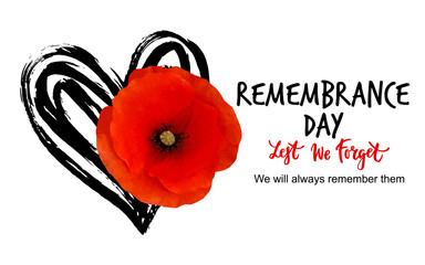 Remembrance day vector poster design