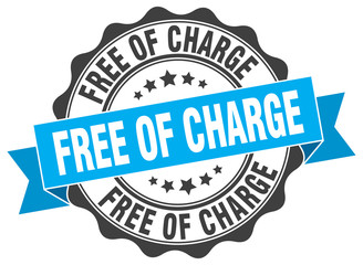 free of charge stamp. sign. seal