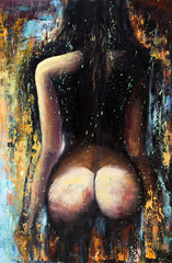 Naked woman back