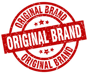original brand round red grunge stamp