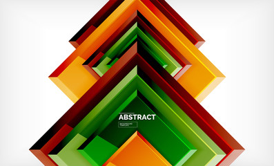 Geometric abstract background, modern square design