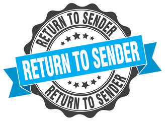return to sender stamp. sign. seal