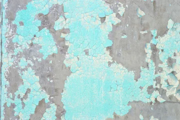 Photo sur Plexiglas Vieux mur texturé sale Peinture écaillée sur la texture du matériau grunge bleu mur