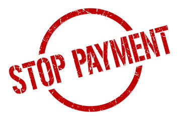 stop payment stamp