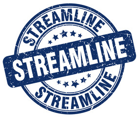streamline blue grunge stamp