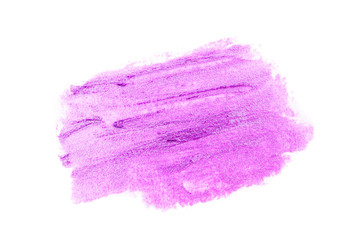 red lipstick on white background