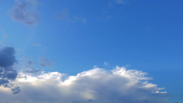 The vast sky and clouds sky in summer season, blue sky background