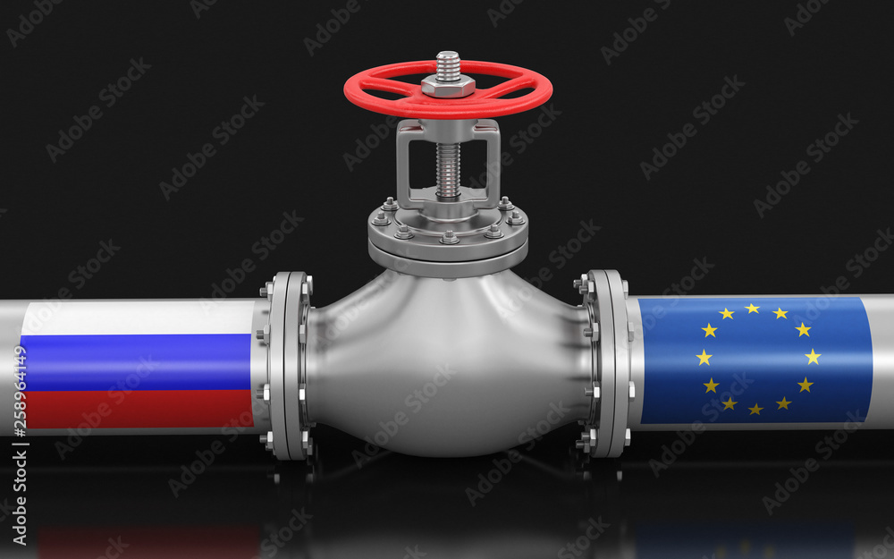 Poster pipeline with flags. image with clipping path