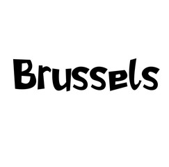 BRUSSELS stamp on white