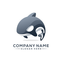 killer whale logo design