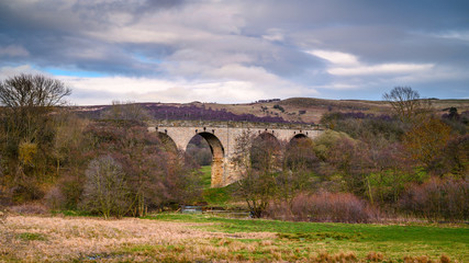 Disused Edlingham Railway Viaduct, originally opened in 1887 and is located near the hamlet of Edlingham in Northumberland, Northeast England