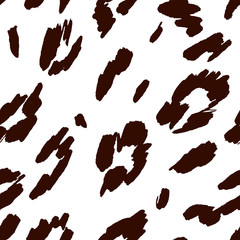 Animal texture seamless background pattern. Fashion print, textile design. Cute pattern. Vector.