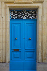 Fototapeta na wymiar Traditional front door from Malta