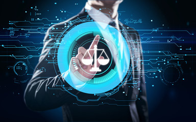 Obraz na płótnie Canvas Labor Law Lawyer Legal Business Internet Technology Concept