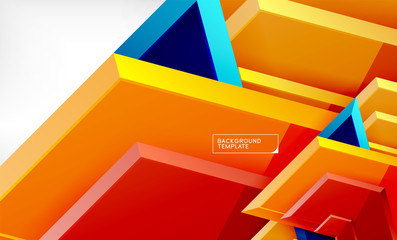 Shiny glossy arrows background, clean modern geometric design, futuristic composition