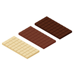 Isometric chocolate bars