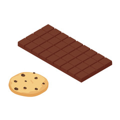 Isometric chocolate bar