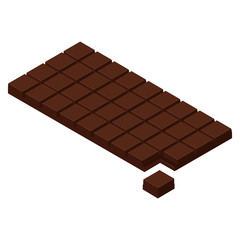 Isometric chocolate bar