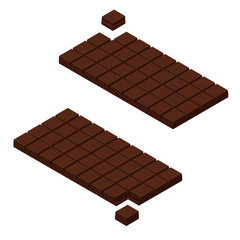 Isometric chocolate bars