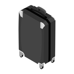 Isometric travel suitcase