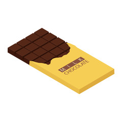 Isometric chocolate bar
