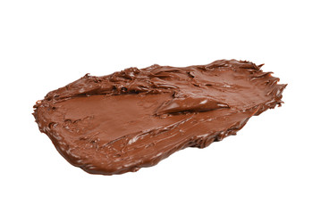Chocolate cream background. Space for text or design. Isolated on white.