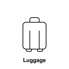 Luggage icon. Element of summer holiday icon. Thin line icon for website design and development, app development. Premium icon