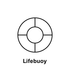 Lifebuoy icon. Element of summer holiday icon. Thin line icon for website design and development, app development. Premium icon