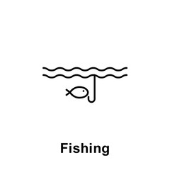 Fishing icon. Element of summer holiday icon. Thin line icon for website design and development, app development. Premium icon