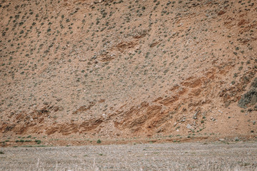 brown rocks mountain. Large boulders stones rocks of Mongolia
