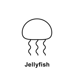 Jellyfish icon. Element of summer holiday icon. Thin line icon for website design and development, app development. Premium icon