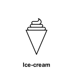 Ice-cream icon. Element of summer holiday icon. Thin line icon for website design and development, app development. Premium icon