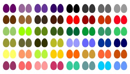 Easter eggs 48 colours